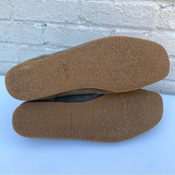 Clarks Shacre II Run olive Suede Moccasin Slip on shoes Men Size 12 wallaby - Picture 10 of 14